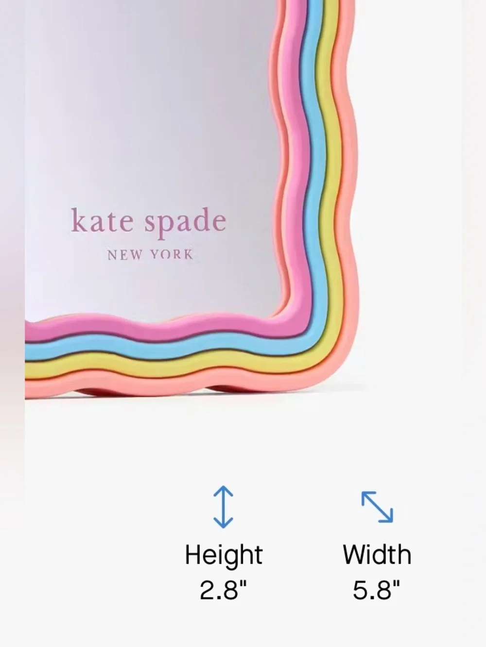 Kate Spade New York Rainbow Silicone Mirrored iPhone 15 Pro Case